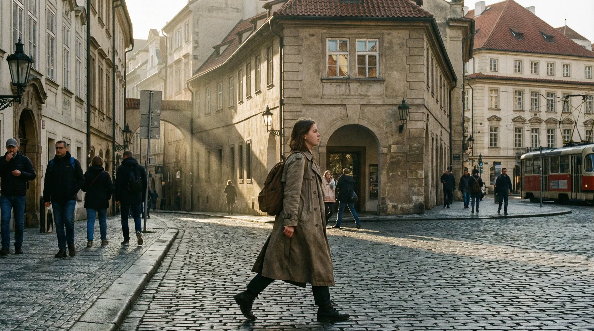 布拉格清晨街头行人纪实 - 捷克街头 最新拍摄